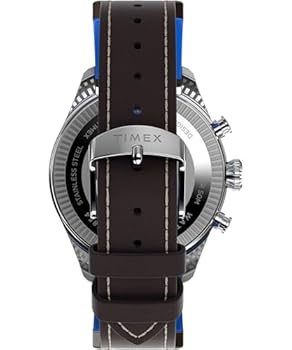 Timex Timex Chronograph zegarek męski 42 mm – brązowy pasek